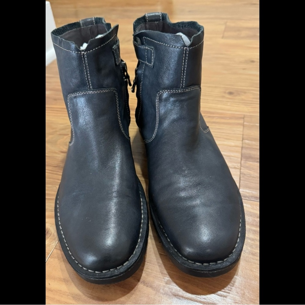 John Varvatos USA Star Driggs Black Leather Chukka 9M Zip Ankle Chelsea Boot